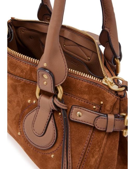 Chloé Brown Paddington Suede Shoulder Bag