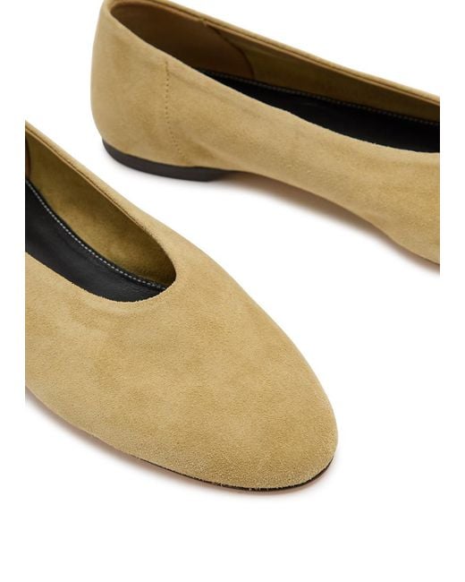 Totême Natural Slip Suede Ballerina Flats