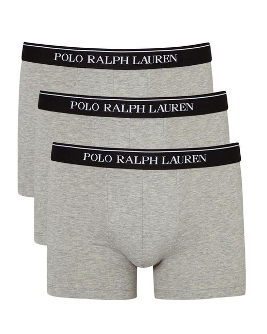 Polo Ralph Lauren Gray Stretch Cotton Boxer Briefs for men