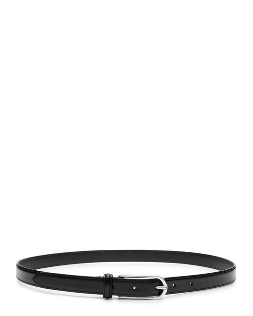 Andersons Black Glossed Leather Belt