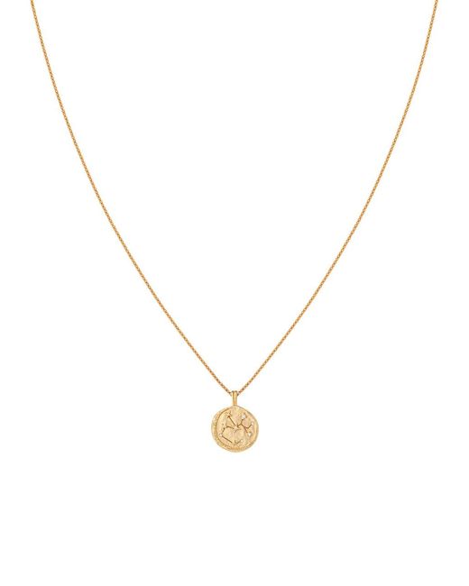 Astrid & Miyu Metallic Sagittarius Crystal 18K-Plated Pendant Necklace