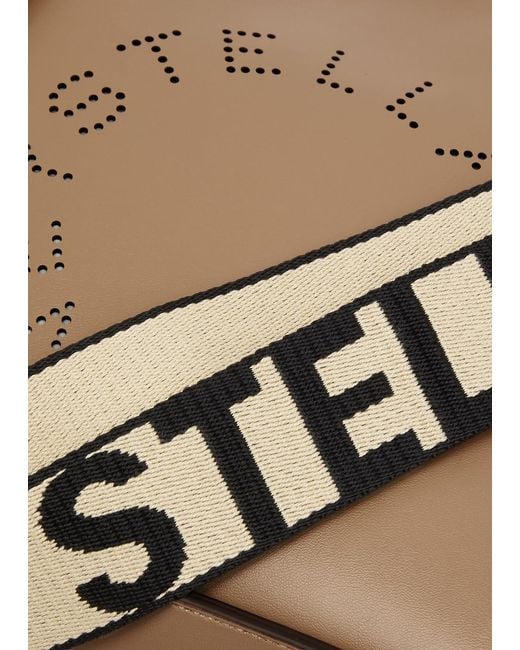 Stella McCartney Brown Stella Logo Mini Faux Leather Cross-body Bag
