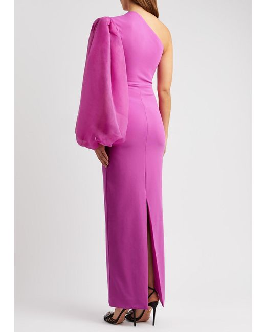 Solace London Pink Hudson One-shoulder Gown