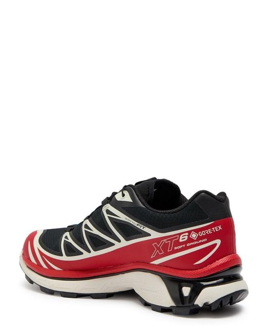 Salomon Red Xt-6 Gtx Panelled Mesh Sneakers