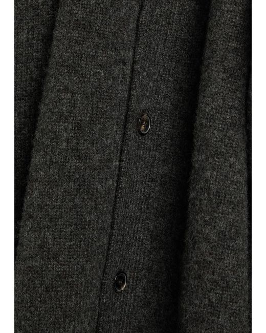 FRAME Black Brushed Wool And Yak-Blend Overshirt for men