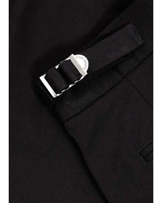 Casablanca Blue Tapered-Leg Stretch-Cotton Chinos for men
