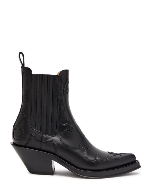 Gabriela Hearst Black Cassidy Leather Ankle Boots