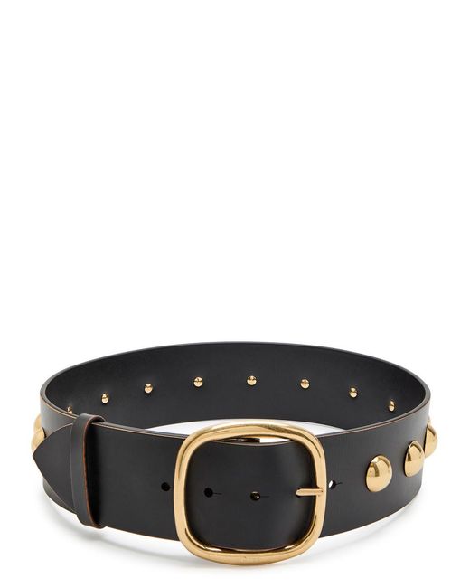Chloé Black The Chloé Midnight Stud-Embellished Leather Belt