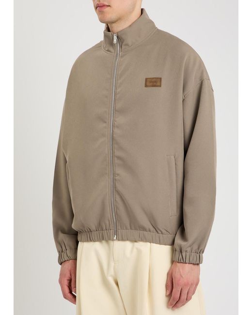 Amiri Natural Logo-Appliquéd Cady Track Jacket for men