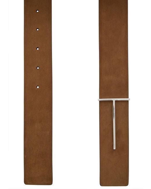 Tom Ford Brown Reversible Nubuck Belt for men