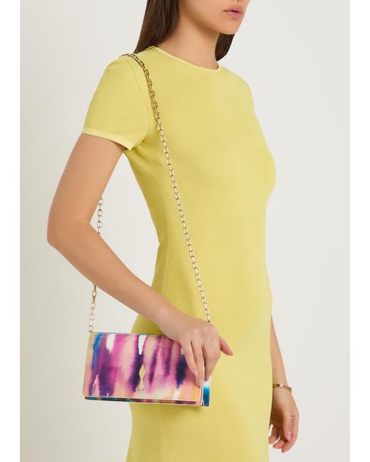 Christian Louboutin Pink Bettina Tie-Dye Patent Leather Clutch