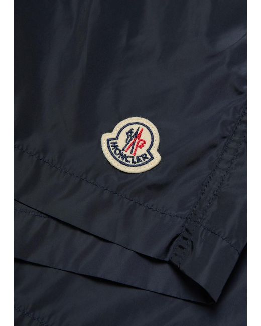 Moncler Blue Logo Shell Swim Shorts for men