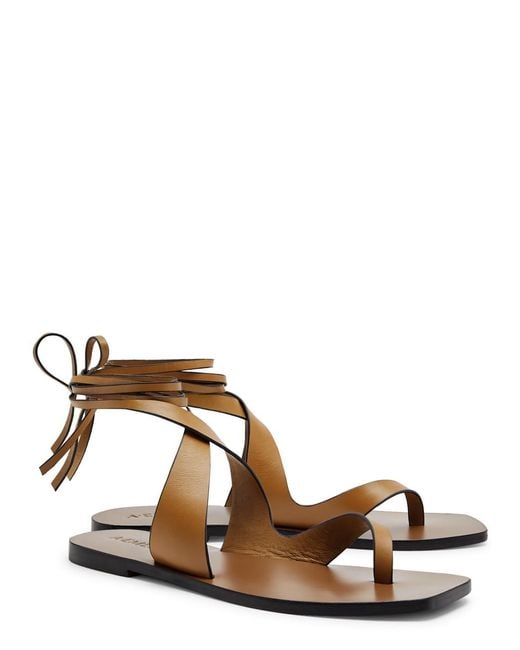 A.Emery Brown A. Emery Margaux Lace-up Leather Sandals