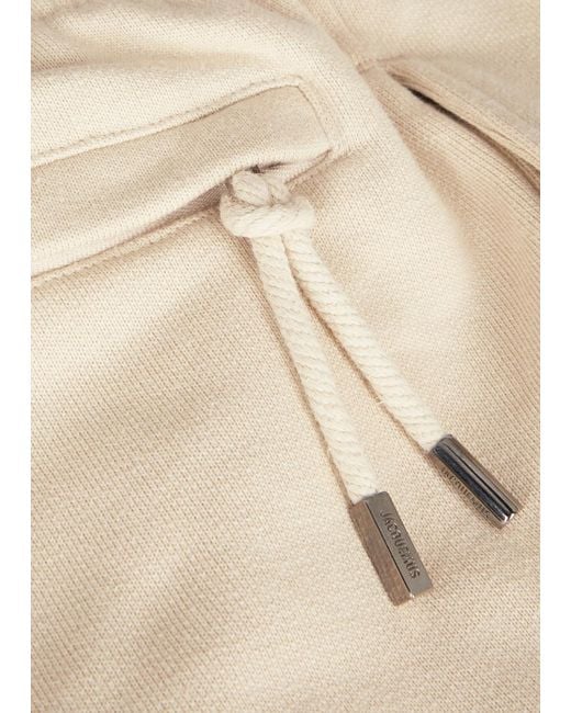 Jacquemus Natural Le jogging Logo Cotton Sweatpants