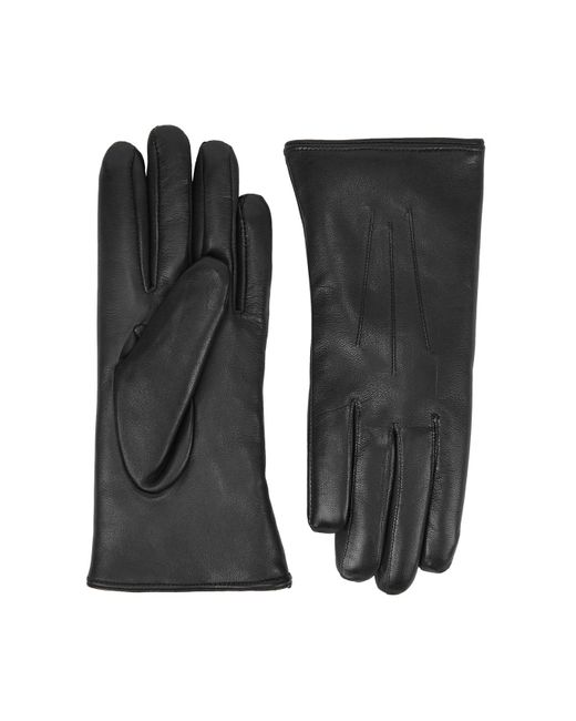 Dents Black Ripley Fur-Lined Leather Gloves