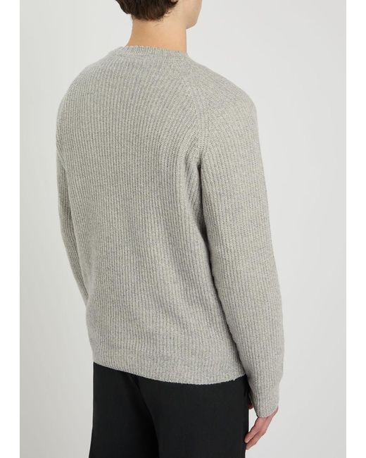 John Smedley Gray Oxnard Cashmere And Wool-Blend Jumper for men