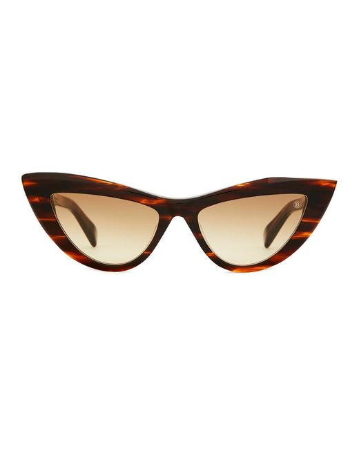 Balmain Jolie Cat-eye Sunglasses, Sunglasses, Brown, Cat-eye