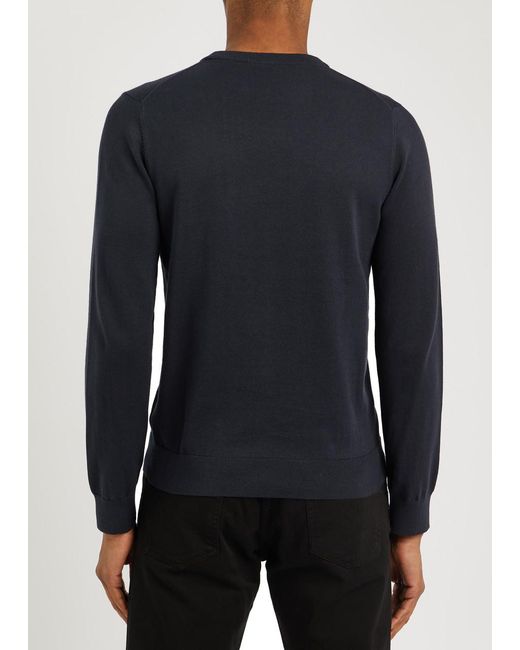 PS by Paul Smith Blue Logo Cotton Jumper for men
