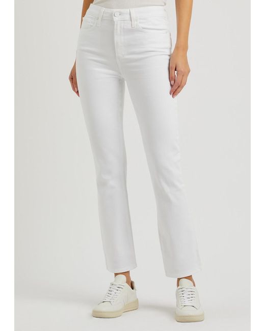 PAIGE White Cindy Slim-Leg Jeans