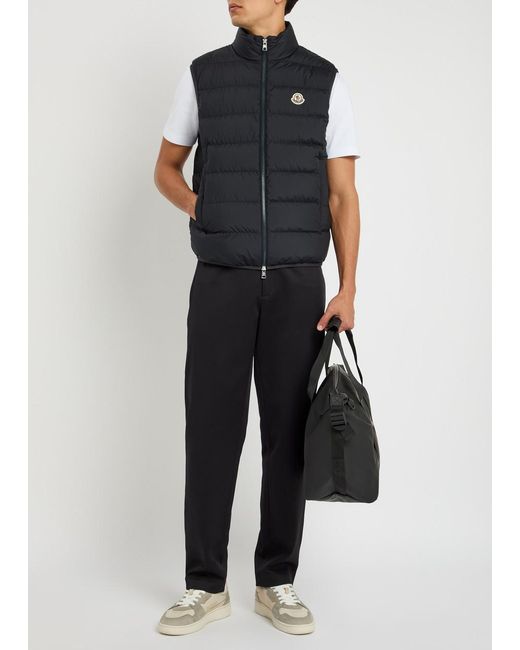 Moncler Blue Contrin Quilted Shell Gilet for men