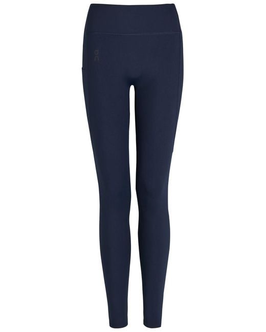 On Shoes Blue Studio Stretch-Jersey Cropped Leggings