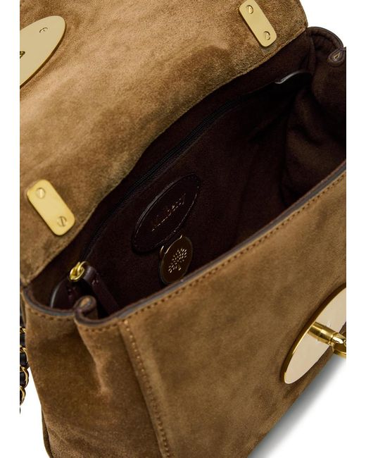 Mulberry Brown Lily Suede Shoulder Bag