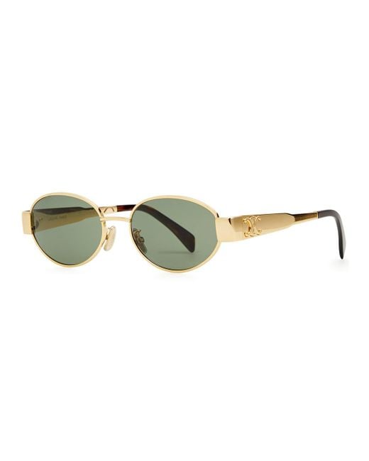 Céline Green Round-frame Sunglasses