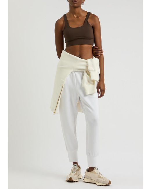 Varley Brown Freesoft Cori Stretch-Jersey Bra Top