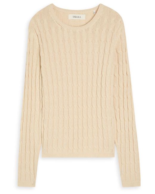 Skall Studio Natural Marcel Cable-Knit Cotton Jumper