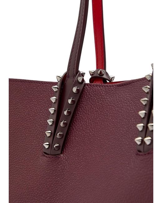 Christian Louboutin Purple Cabata Small Grained Leather Tote Bag