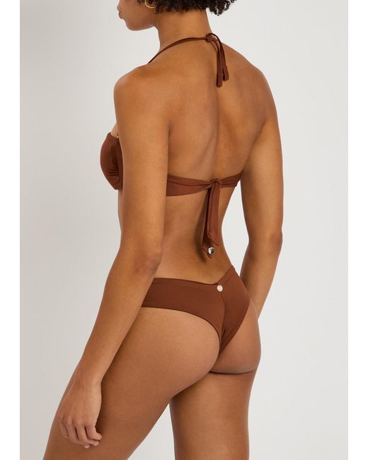 Max Mara Brown Amelia Strapless Bikini Top