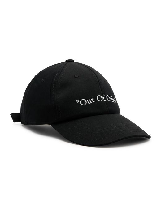 Off-White c/o Virgil Abloh Black Off- Out Of Office Cotton Cap for men