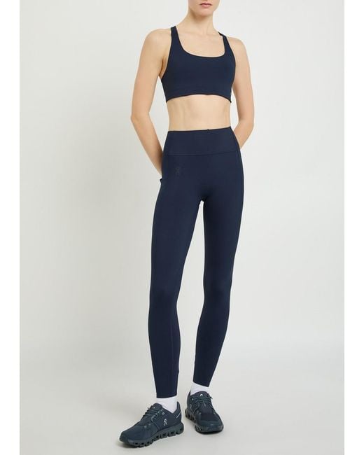 On Shoes Blue Studio Stretch-Jersey Cropped Leggings
