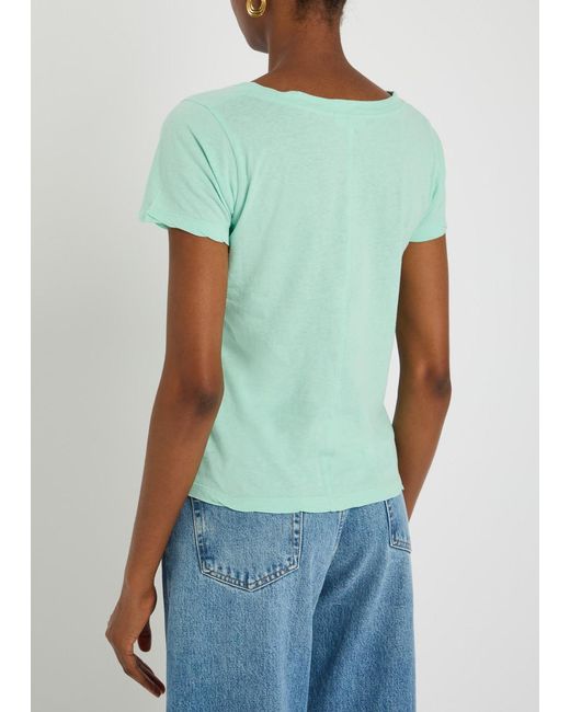 American Vintage Green Gamipy Cotton T-Shirt