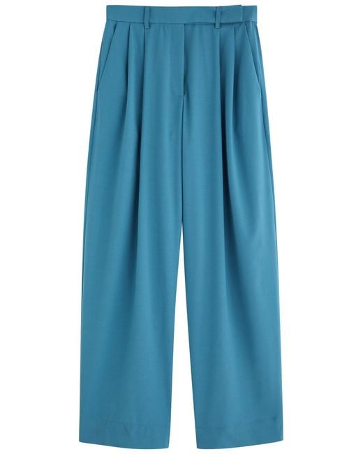 Esse Studios Blue Homme Wide-Leg Woven Trousers