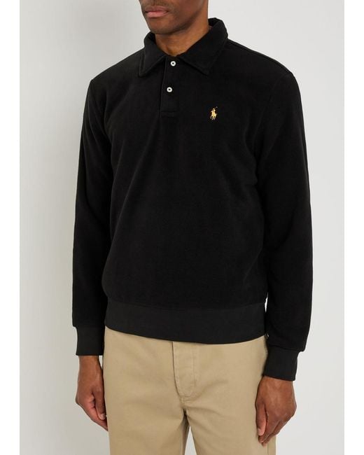 Polo Ralph Lauren Black Logo Cable-Knit Wool And Cashmere-Blend Jumper for men