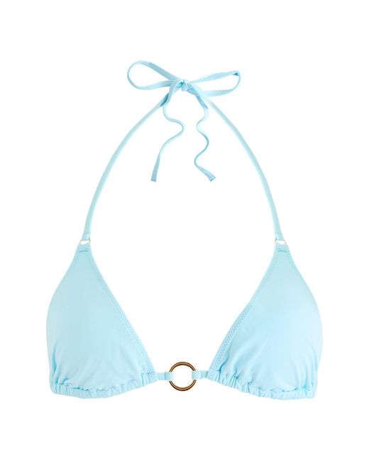 Melissa Odabash Blue Venice Triangle Bikini Top