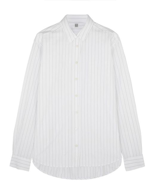 Totême  White Totême Striped Cotton-poplin Shirt