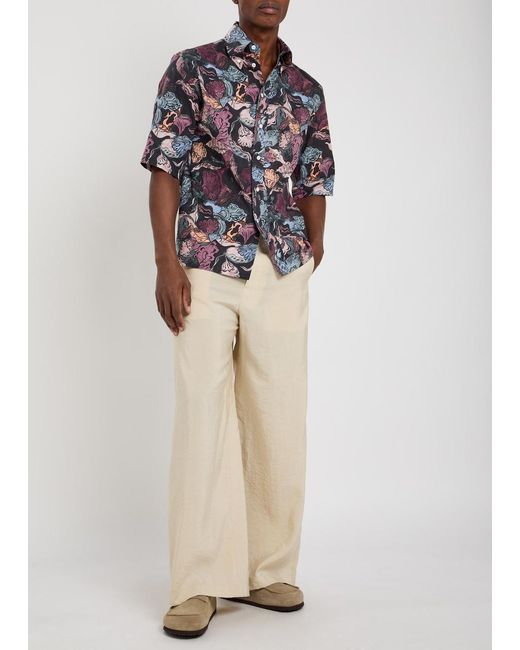 Lemaire Blue Cotton Shirt for men