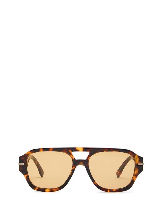 Fendi White Aviator-Style Sunglasses for men