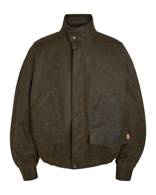 Calvin Klein Green Donald Patch-Pocket Waxed Cotton Jacket for men