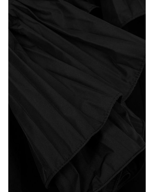 Rebecca Vallance Black Eva One-shoulder Crepe Mini Dress