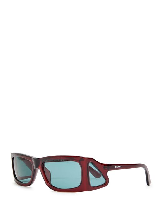 Prada Multicolor Runway Rectangle-Frame Sunglasses
