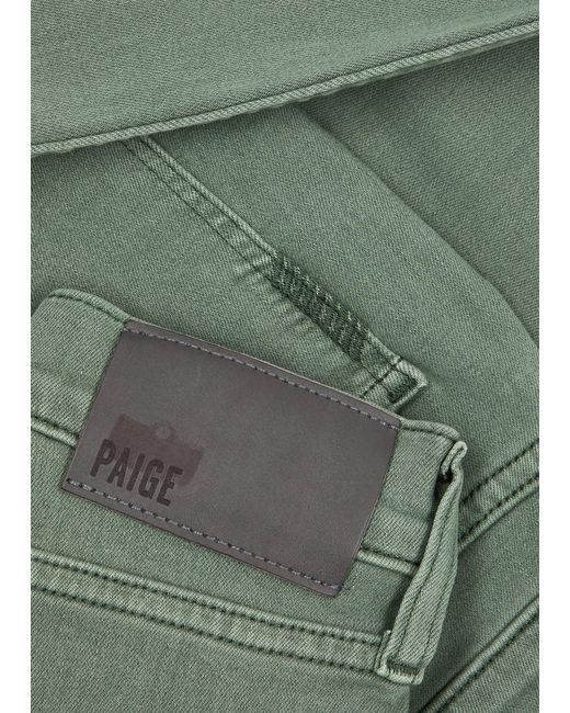 PAIGE Green Lennox Slim-Leg Jeans for men