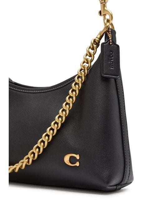 COACH Black Juliet 25 Leather Shoulder Bag