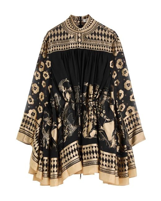 【Zimmermann】ILLUSTRATION OTTO MINI バットウィング ミニ ZIMMERMANN Illustration Otto Mini Dress | Black | FARFETCH