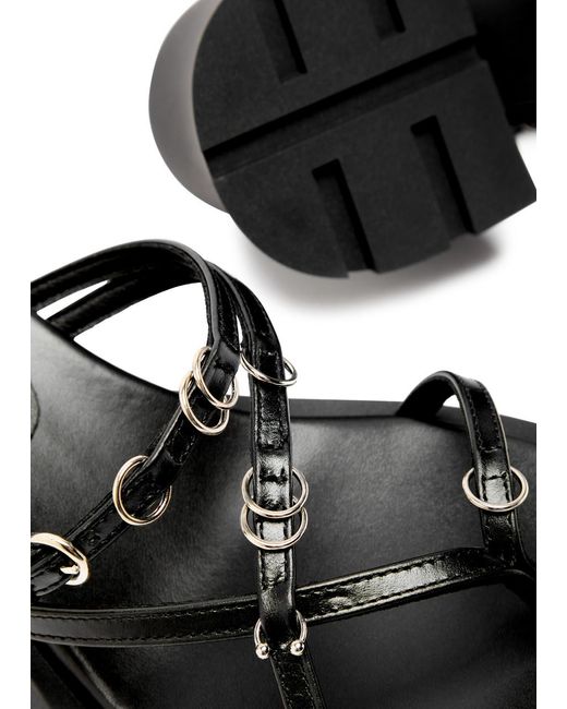 Miista Black Jaslene 65 Leather Mules