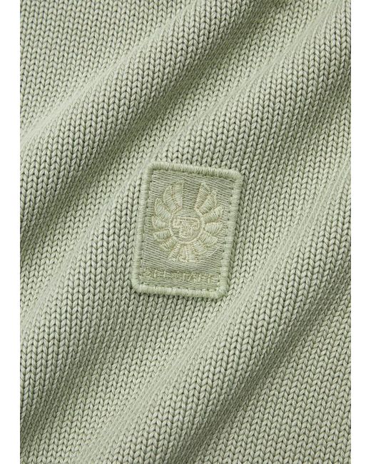 Belstaff Green Logo Cotton Jumper for men