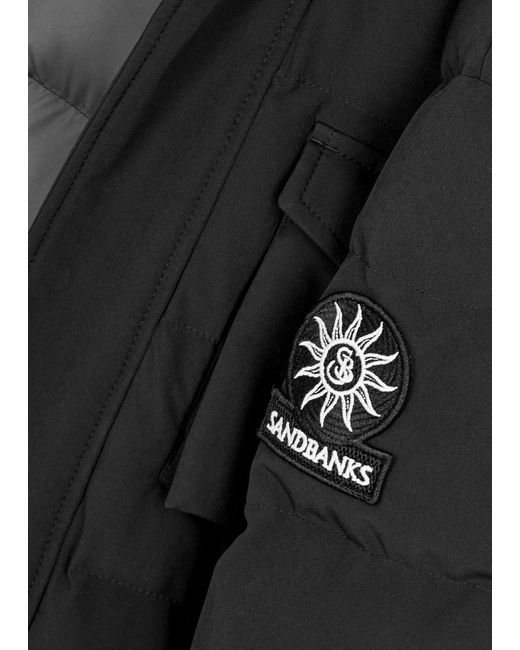 Sandbanks Black Branksome Quilted Shell Coat for men