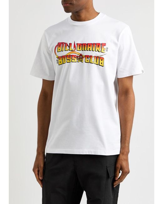 BBCICECREAM White Logo-Print Cotton T-Shirt for men
